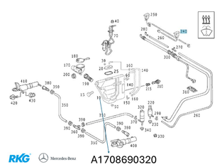 Scheibenwaschbehälter SLK R170 *A1708690320* Original Mercedes-Benz-1