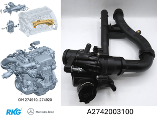 Thermostat. GLE, GLK, GLC, C-Klasse, E-Klasse *A2742003100* Original Mercedes-1