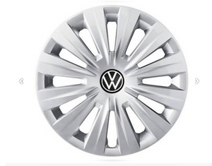 VW Golf Original Radkappen 15 Zoll für Stahlfelgen – vierteiliger Satz silber-1