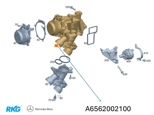Wasserpumpe OM656. *A6562002100* Original Mercedes-Benz-1