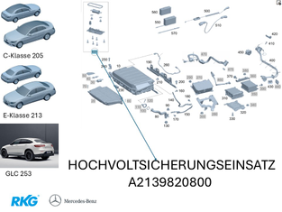 Sicherungseinsatz 500V, 60A W205, W213, W253*A2139820800* Original Mercedes-Benz-1