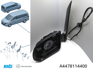 Spiegel links. V-Klasse W447. *A4478114400* Original Mercedes-Benz-1