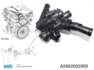 Thermostat OM260. CLA, A-Klasse, B-Klasse, GLA, GLB. *A2602002900* Original-1