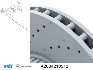 Bremsscheiben-Satz vorne (2 Stck.). C-Klasse 203 AMG, CLK 209, SLK AMG 55-1