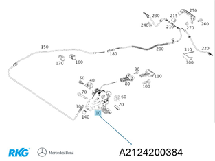 Fussfeststellbremse E-Klasse 212, CLS 218. *A2124200384* Original Mercedes-Benz-1