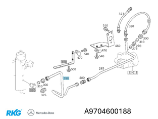 Druckleitung Lenkgetriebe *A9704600188*-1