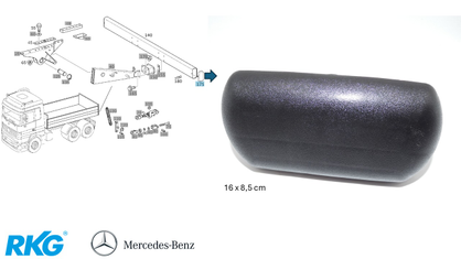 Abschlusskappe Querträger hinten. Actros, Axor, Atego. *A6555250038* Original MB-1