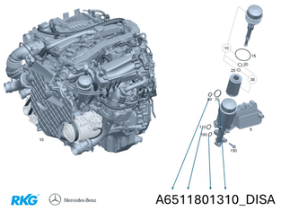 Dichtsatz Ölfiltergehäuse OM 651-1