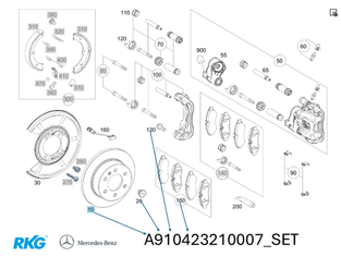 Bremsen-Set-hinten. Sprinter W907, W910 *Original Mercedes-Benz*-1