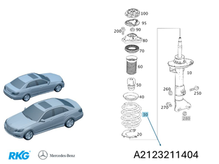 Feder-vorne. E-Klasse W212 *A2123211404* Original Mercedes-Benz-1
