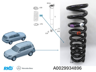 Hinterfeder GLK X204 *A2043246304* Original Mercedes-Benz-2