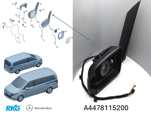 Aussenspiegel links. V-Klasse W447 *A4478115200* Original Mercedes-Benz-2