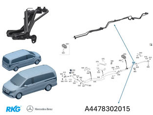 Kältemittelleitung hinten. V-Klasse W447. *A4478302015* Original Mercedes-Benz-1