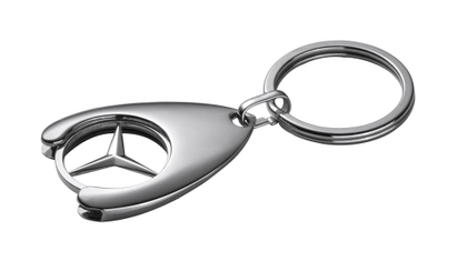Schlüsselanhänger, Mercedes-Stern als Einkaufs-Chip-1
