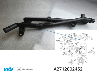 Original Mercedes-Benz Teilesatz Heizungsvorlauf OM 271 (SLK, C-Klasse, E-Klasse)-7