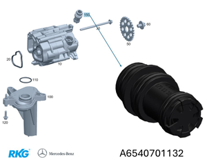 Unterdruckleitung-Ölpumpe *A6540701132* Original Mercedes-Benz-1
