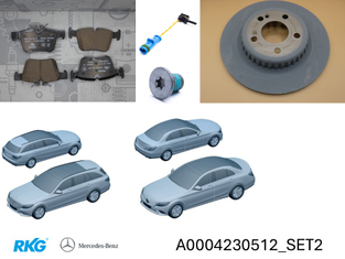 Bremsen-Set-hinten. C-Klasse W205-1