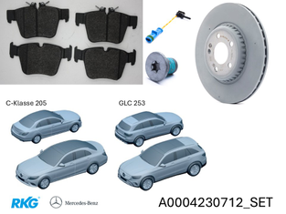 Bremsen-Satz-hinten C43AMG W205, GLC W253 *A0004230712* Original Mercedes-Benz-2