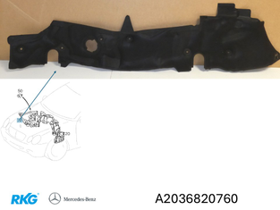 Abdämpfung Trennwand Mitte. C-Klasse 203, CLK 209 *A2036820760* Original MB-2
