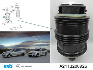 Federbalg hinten. E-Klasse W211 *A2113200925* Original Mercedes-Benz-1