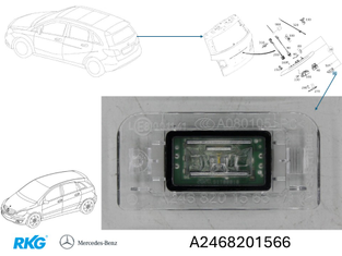 Original Mercedes-Benz Kennzeichenleuchte LED B-Klasse W246-7