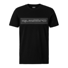 Audi quattro T-Shirt Herren schwarz Größe S – Baumwolle mit Logoprint-1