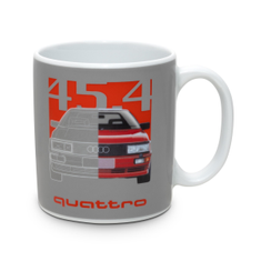Audi quattro 45.4 Tasse grau/rot – Porzellan Becher 350 ml-1