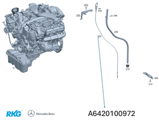 Ölmessstab ML W164, R-Klasse W251 *A6420100972* Original Mercedes-Benz-1