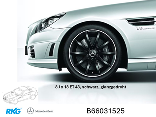 AMG 10-Speichen-Rad, 45,7 cm (18 Zoll). SLK 55 *B66031525* Original Mercedes-1
