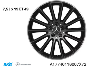AMG Vielspeichen-Rad, 48,3 cm (19 Zoll), Felgenhorn glanzgedreht. *A1774011600*-1
