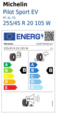 Michelin Pilot Sport EV 255/45 R20 105W-1