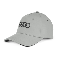 Audi Cap Grau – 3D Audi Ringe Logo – Größenverstellbar 55–59 cm-1