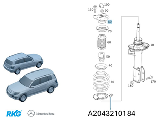 Schraubenfederbeilage unten. GLK X204 *A2043210184* Original Mercedes-Benz-1