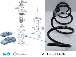 Feder-vorne. E-Klasse W212 *A2123211404* Original Mercedes-Benz-2