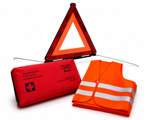 Audi Pannenset mit Warndreieck Verbandtasche und Warnweste – Original Audi Sicherheitsset-1