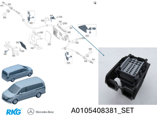 Stecker mit Kontaktbuchsen, Feststellbremse V-Klasse *A0105408381*-4