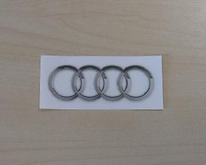 Original Audi Aufkleber Ringe Logo selbstklebend grau-1