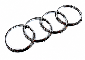 Original Audi Ringe Kühlergrill Emblem vorne chrom-1