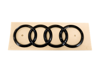 Original Audi A3 8V Limousine Ringe Emblem Heckklappe schwarz glänzend-1