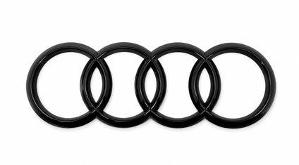 Original Audi A6 C7 Q5 FY Ringe Emblem Heckklappe schwarz glänzend-1