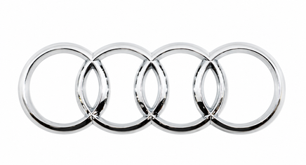 Original Audi A3 Q2 TT R8 Ringe Emblem chrom-1