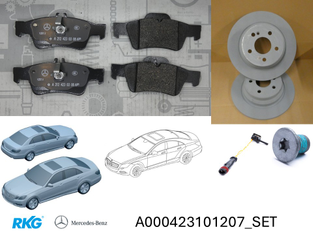 Bremsen-Satz-hinten. E-Klasse W212, CLS W218. Original Mercedes-Benz-1