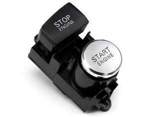 Original Audi Q7 4L Start Stopp Taster schwarz silber-1