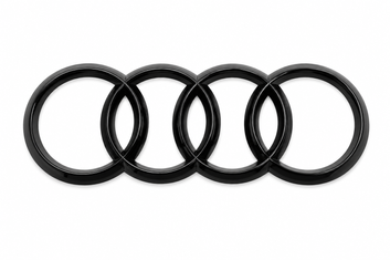 Original Audi Blackline Ringe Emblem schwarz glänzend für Q2 TT R8-3