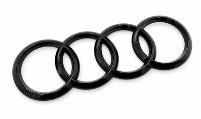 Original Audi Black Edition Ringe Emblem schwarz glänzend für A1 S1 Q3-2