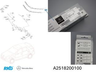 Original Mercedes-Benz Wischerblatt-Satz-vorne R-Klasse W251 / M-Klasse W164-4