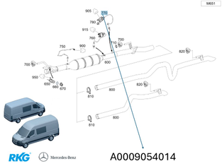 NOX-Sensor nach SCR Kat. Sprinter W907, W910 *A0009054014* Original Mercedes-1