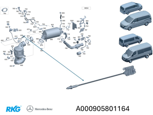 NOX-Sensor. V-Klasse W447, Sprinter W906 *A0009058011* Original Mercedes-1
