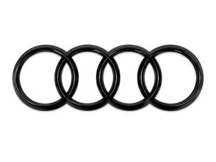 Original Audi Ringe Emblem Black Edition schwarz glänzend für A3 8V Sportback-2