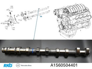 Nockenwelle Einlass links OM156 ML63, C63, E63, S63 *A1560504401* Original MB-1